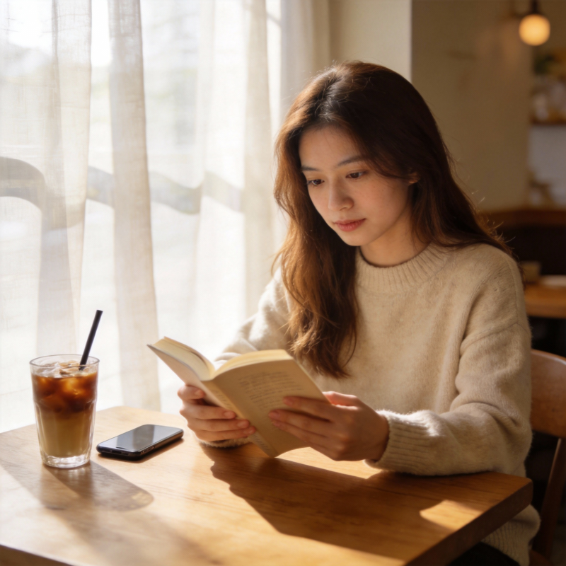 窗边阅读时光图片