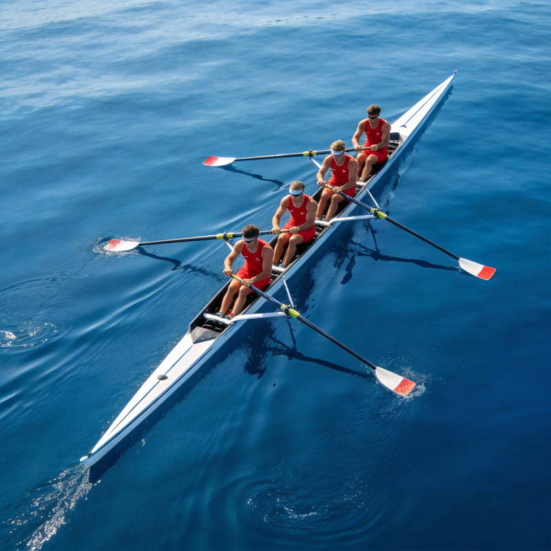 四人划艇竞渡图片