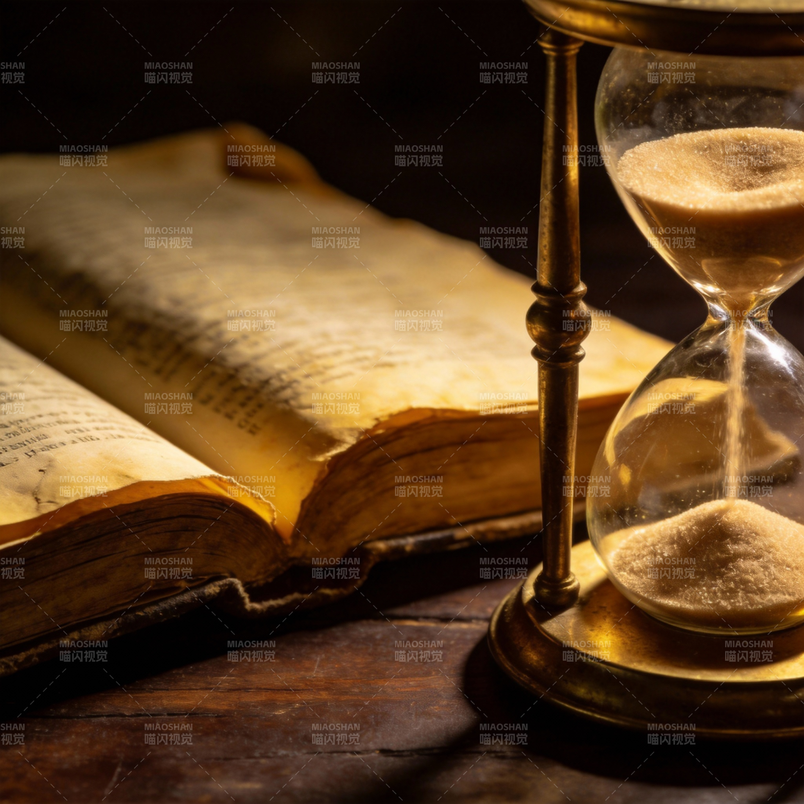 时光与书卷图片