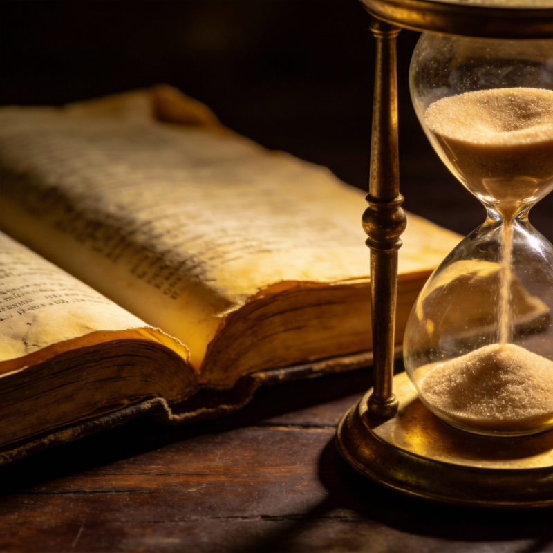 时光与书卷图片