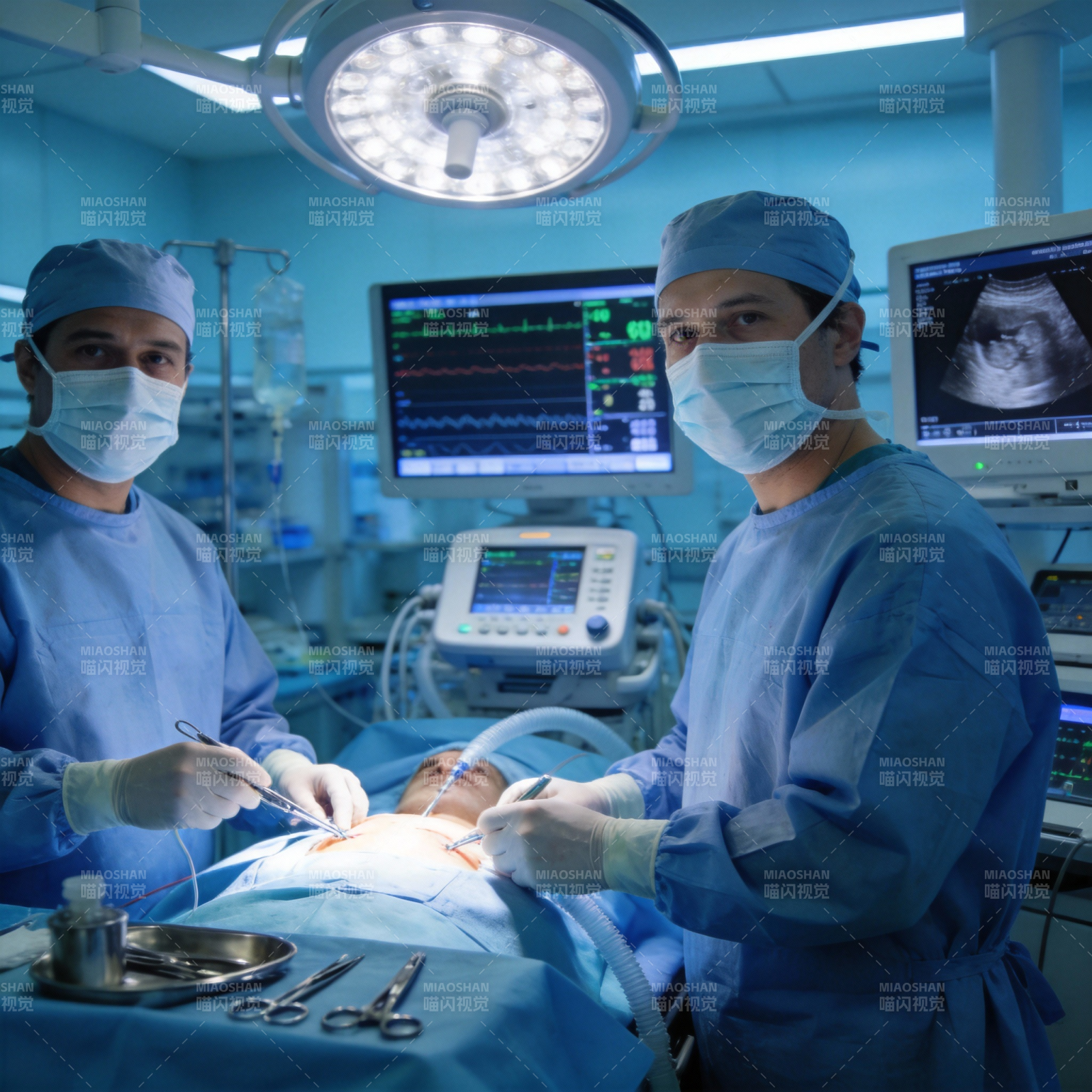 手术室中的医生图片