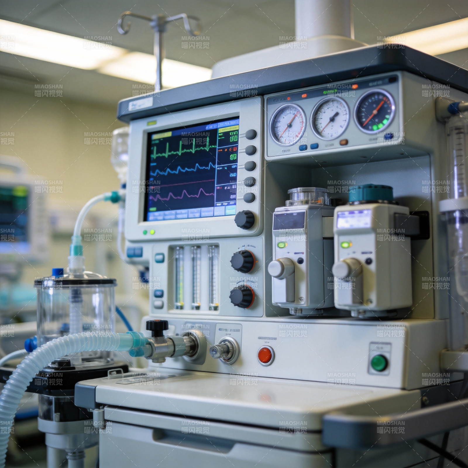 医疗监护设备特写图片