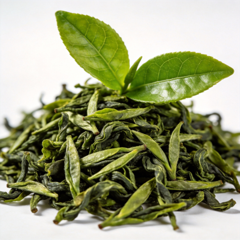 绿茶新叶特写图片