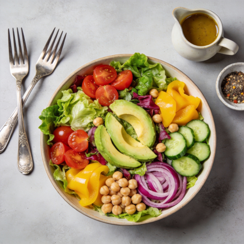 新鲜蔬果沙拉图片