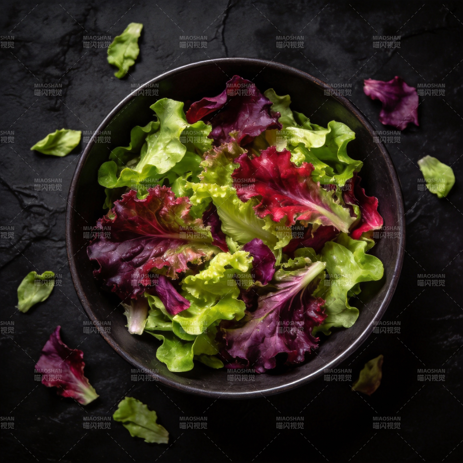 色彩斑斓的生菜沙拉图片