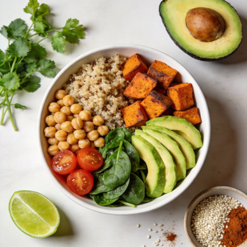 健康素食碗图片