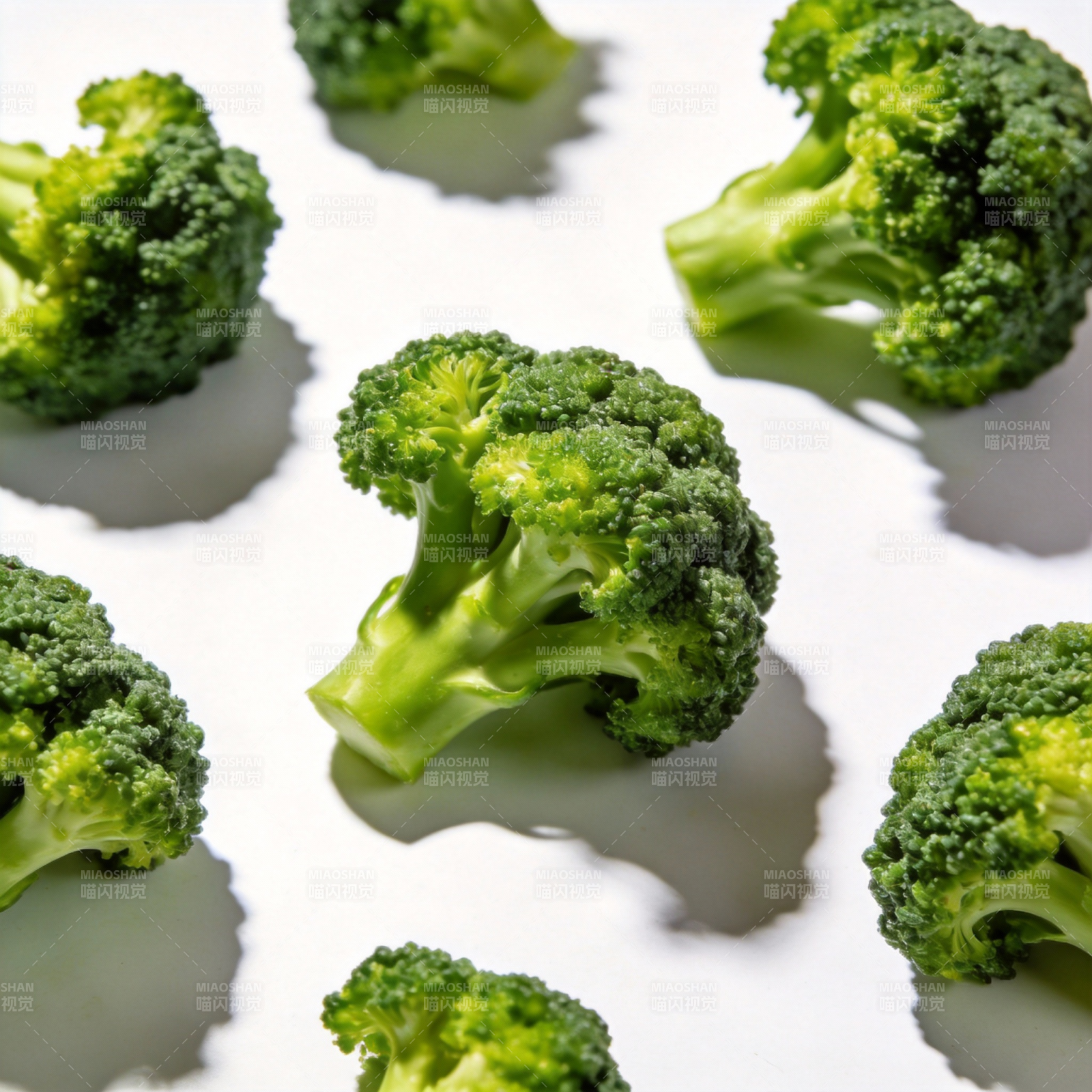 新鲜西兰花特写图片