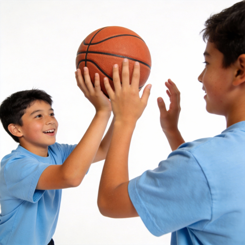 少年篮球互动瞬间图片