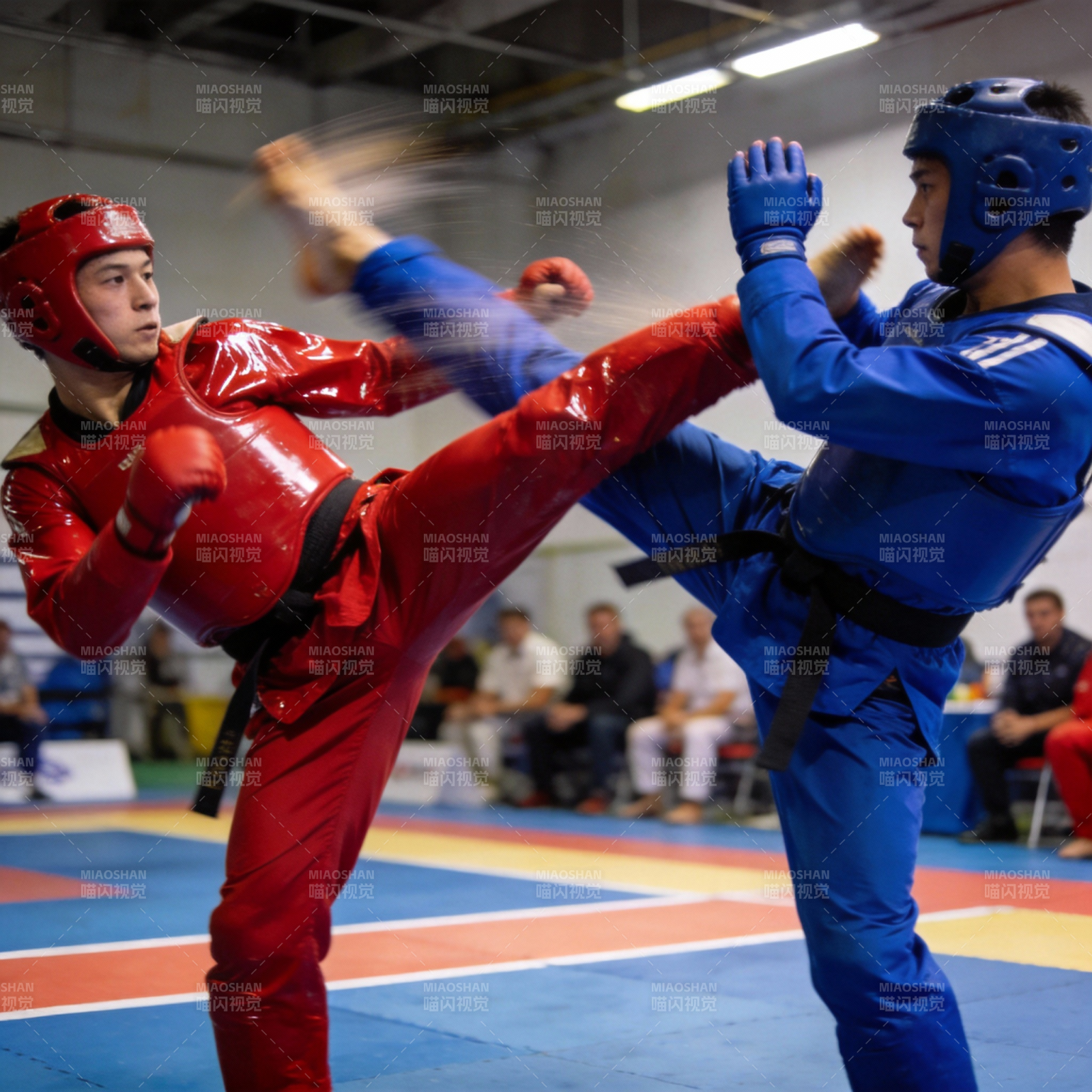 跆拳道对决瞬间图片