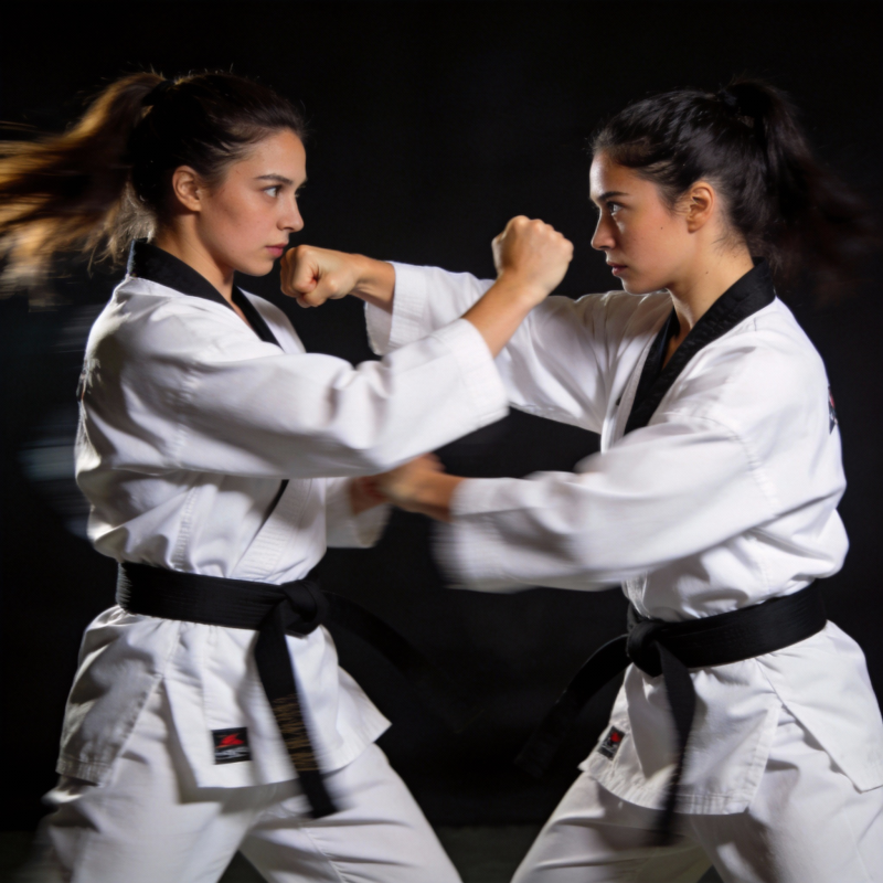 双人空手道对决图片