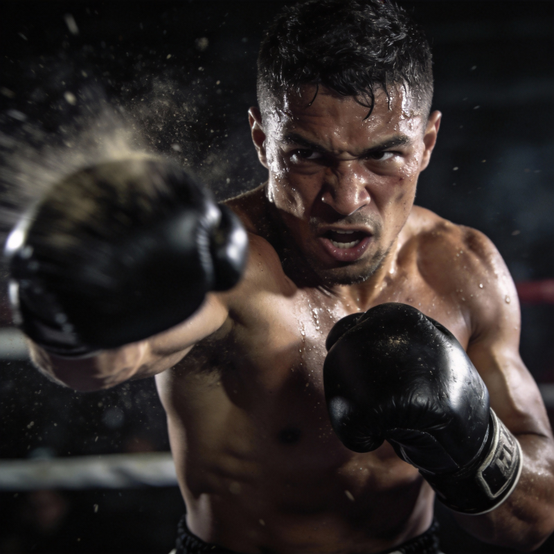 拳击手激烈对决图片