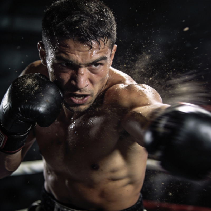 拳击手激烈对决图片