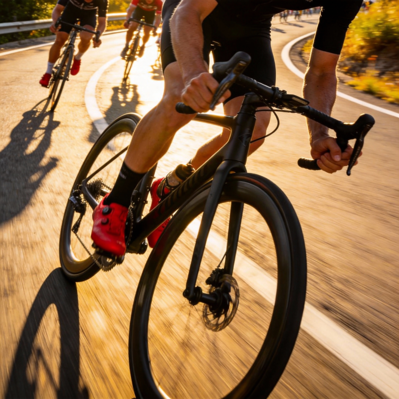 骑行竞速瞬间图片