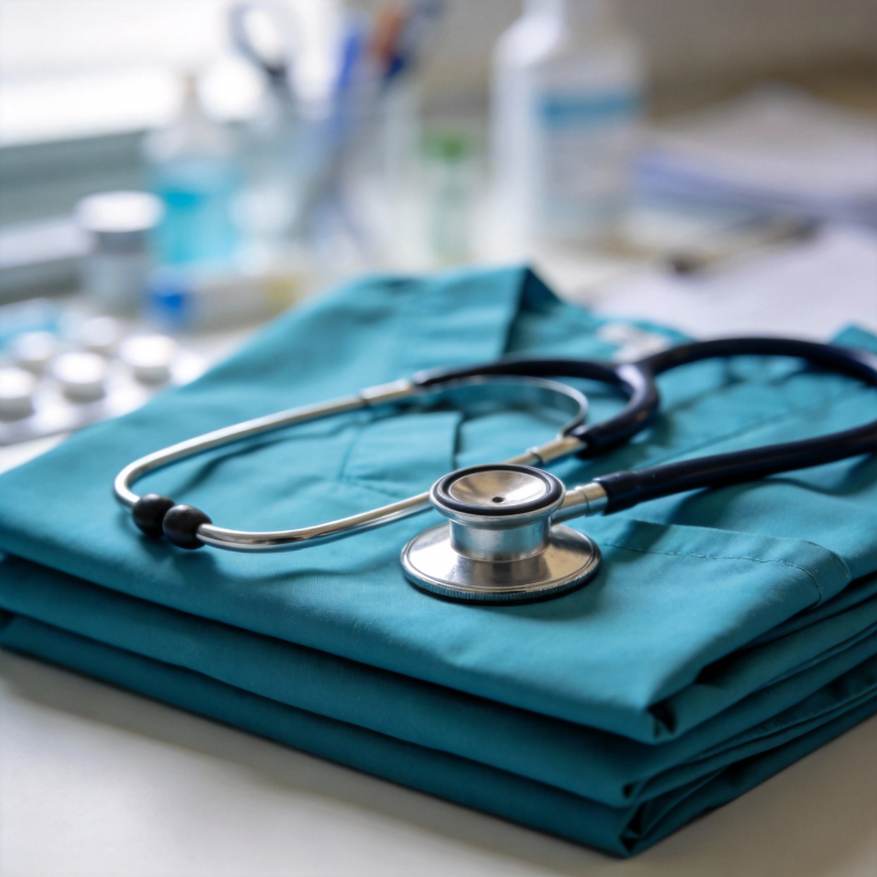 听诊器与手术服图片