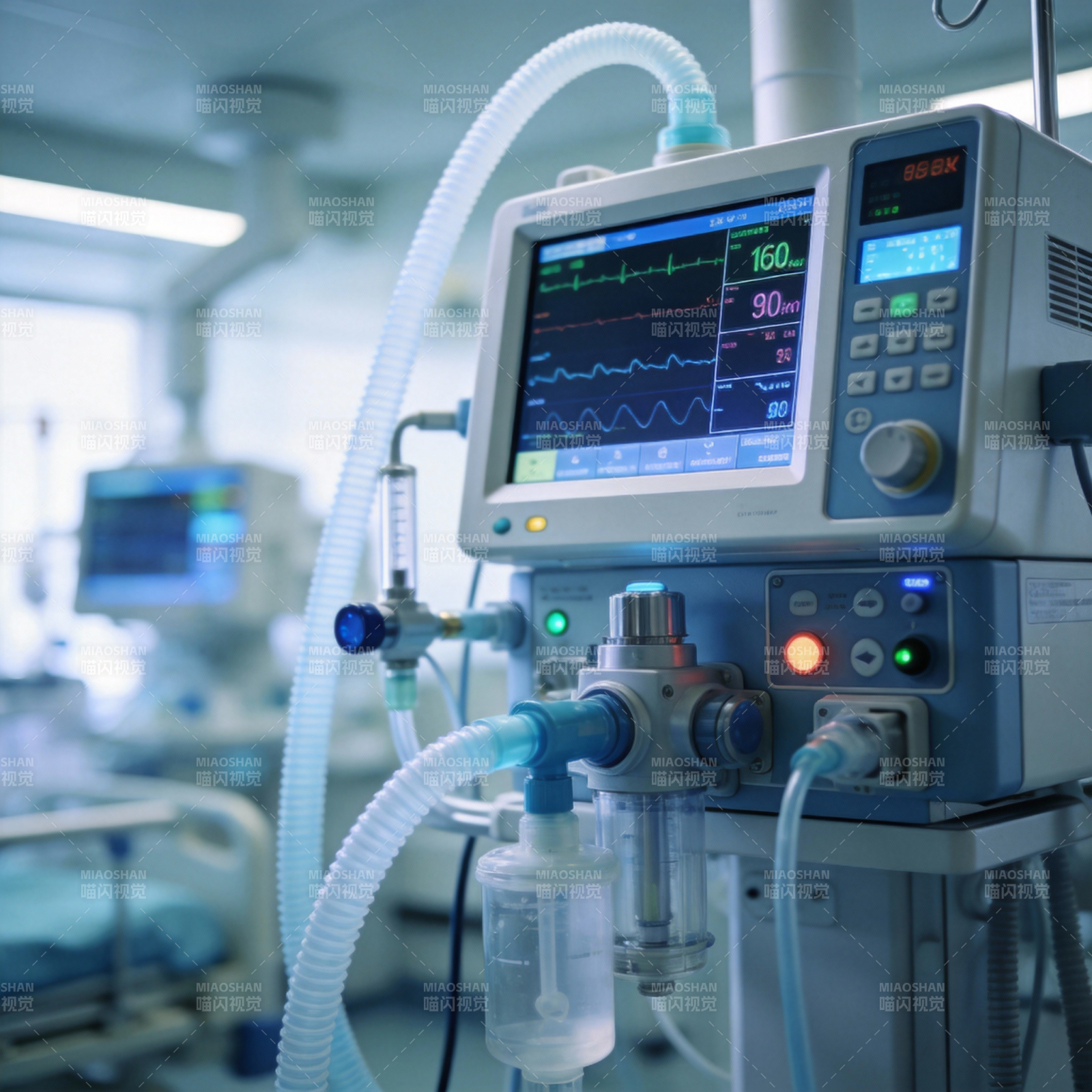 医疗监护设备特写图片