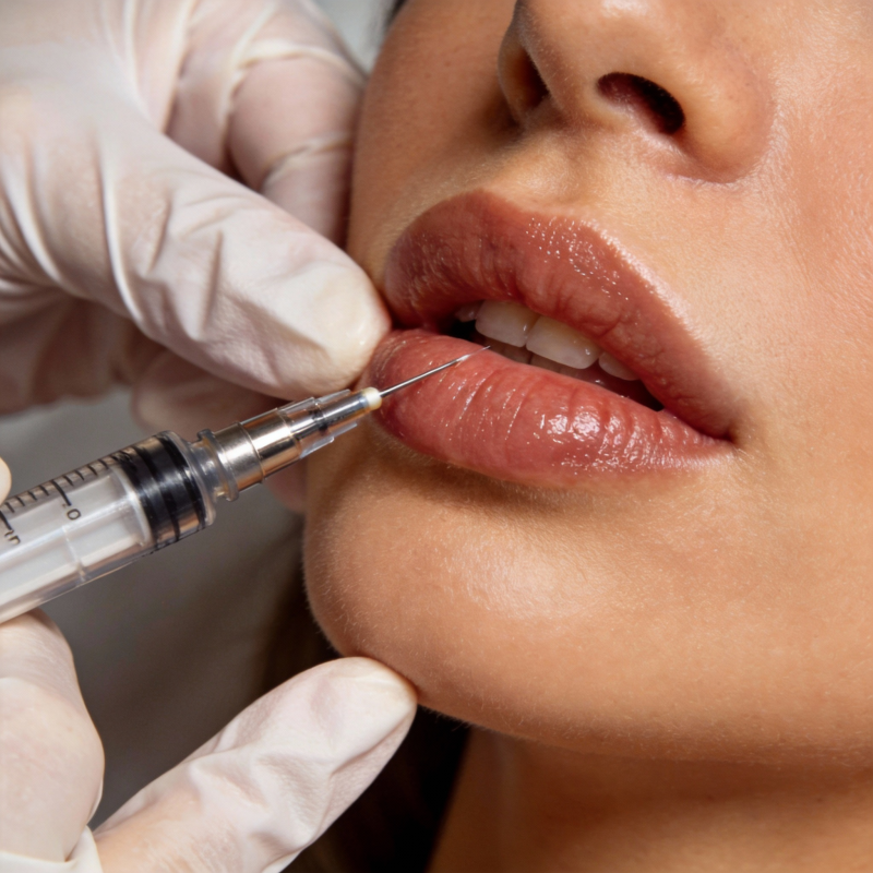 唇部注射美容图片