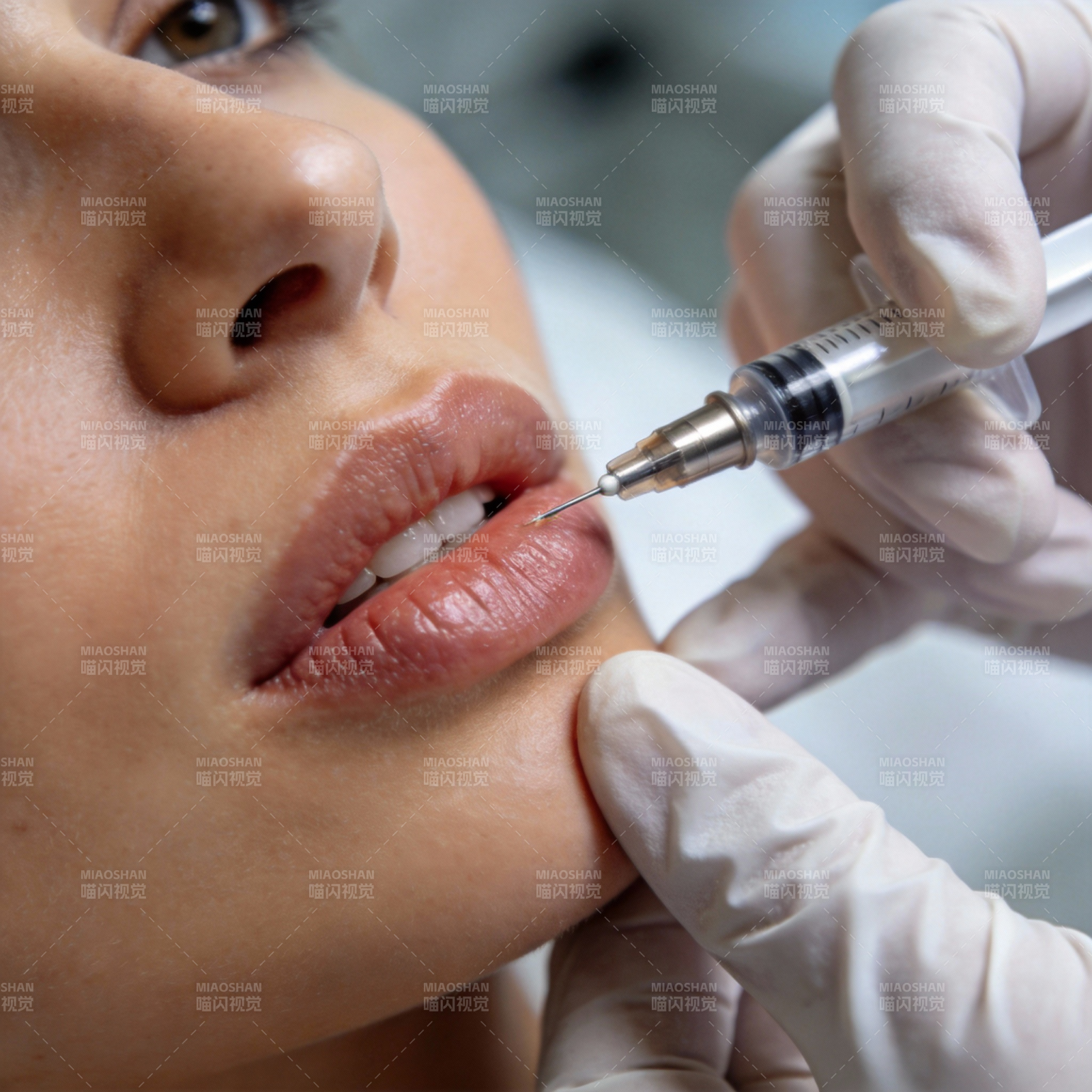 唇部注射美容图片
