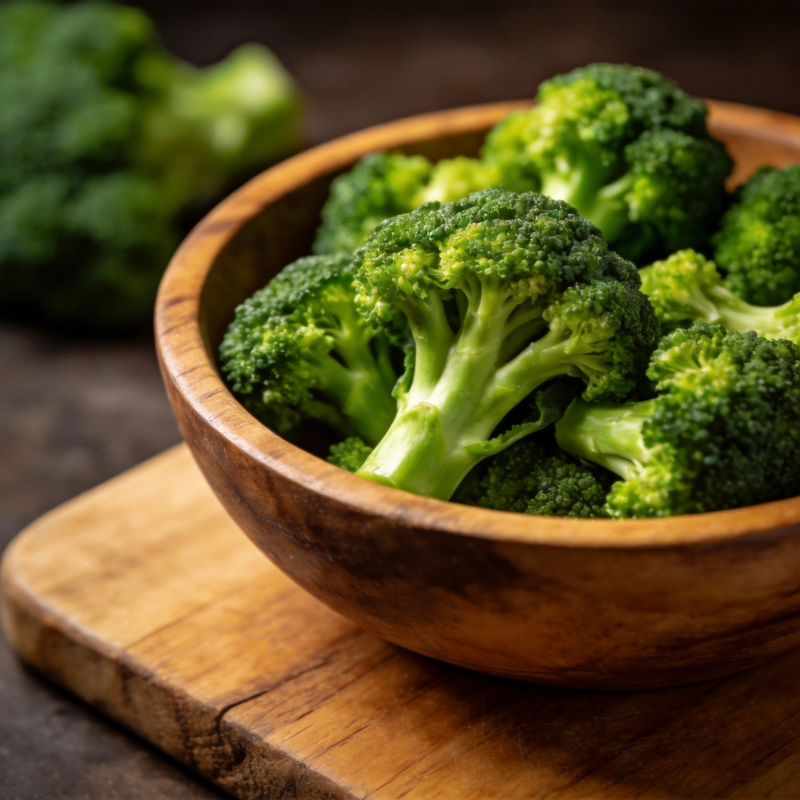 新鲜西兰花盛碗中图片