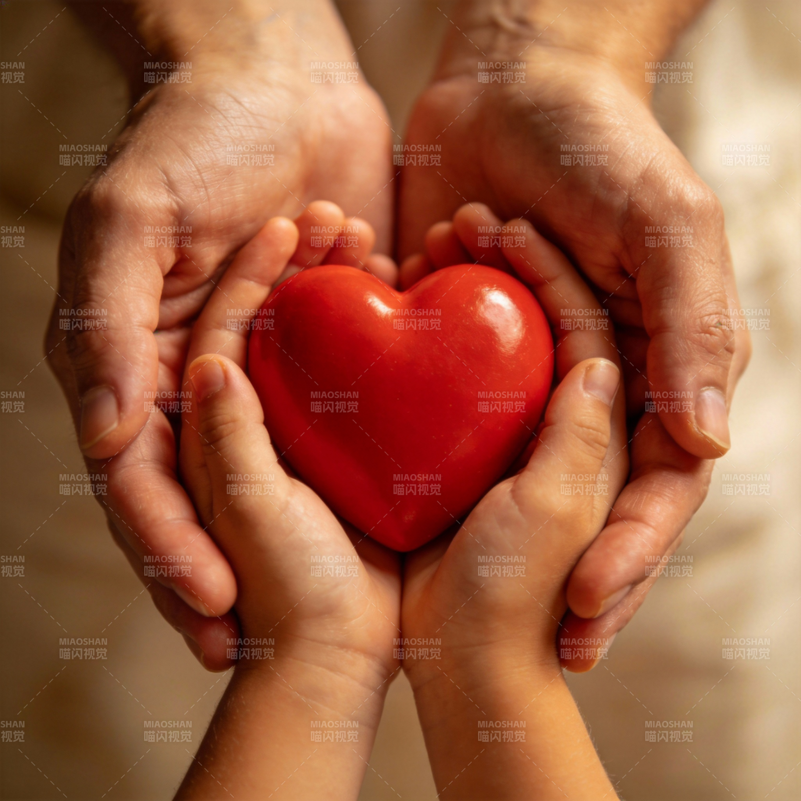 双手捧心 爱的传递图片