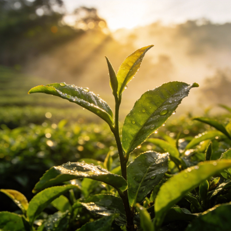 晨露茶芽图片