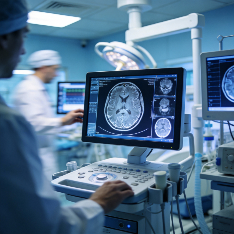 脑部扫描诊断现场图片