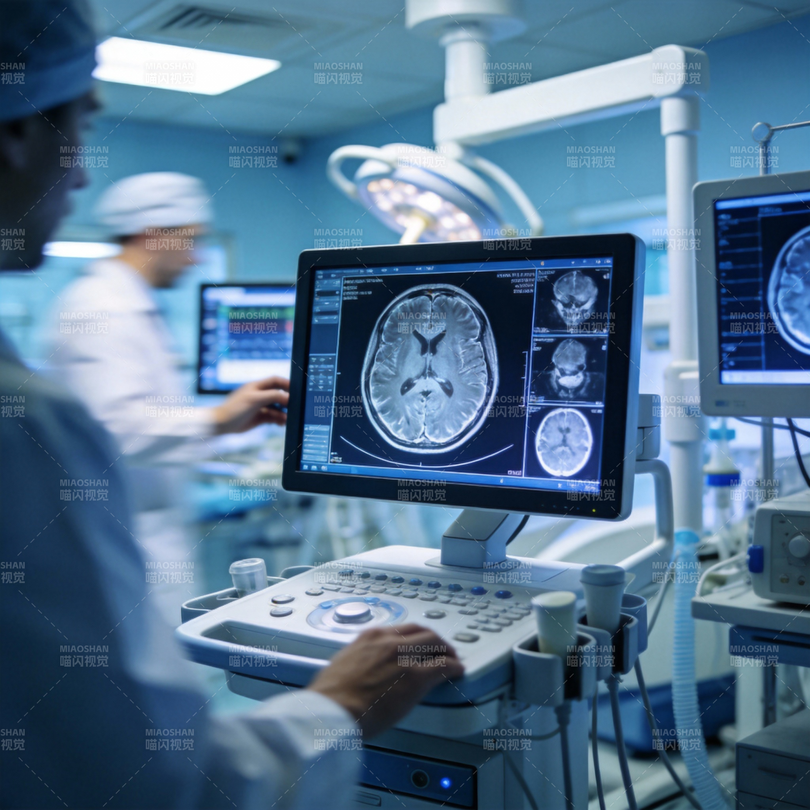 脑部扫描诊断现场图片