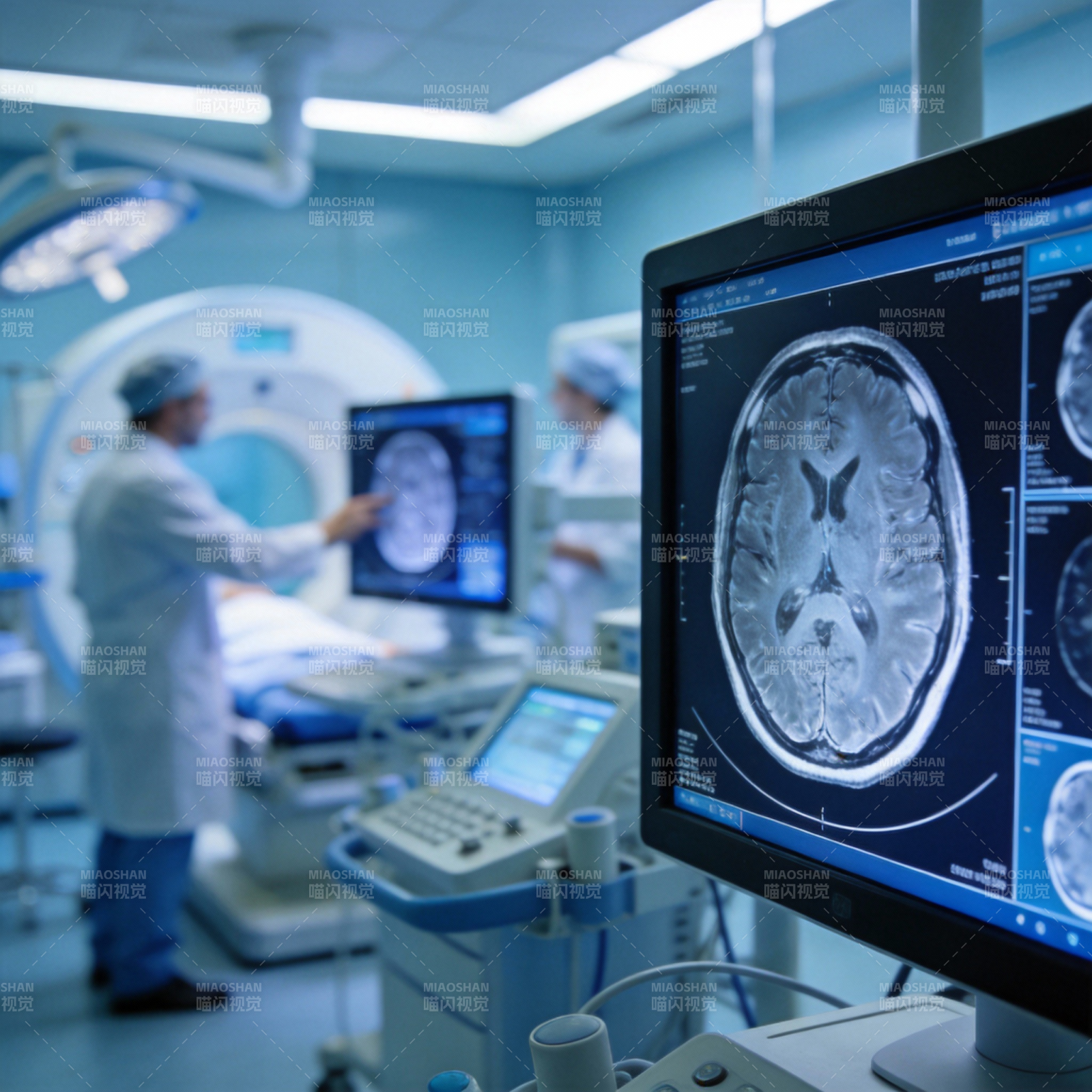 脑部扫描诊断现场图片
