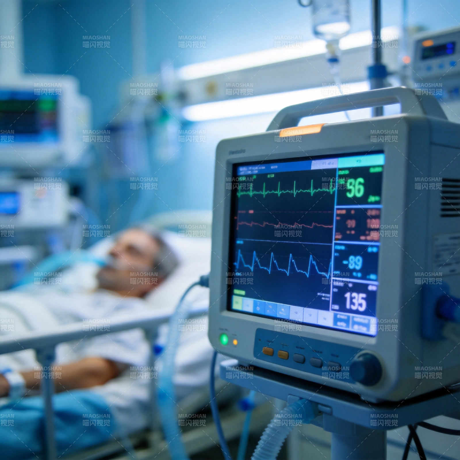 重症监护室监测图片