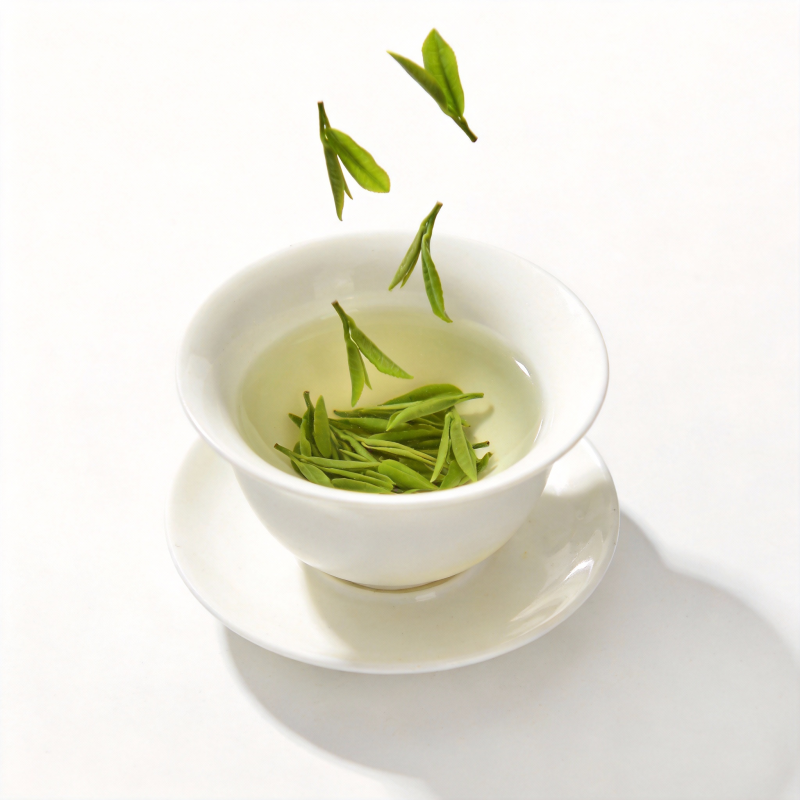 茶香四溢 叶舞杯中图片