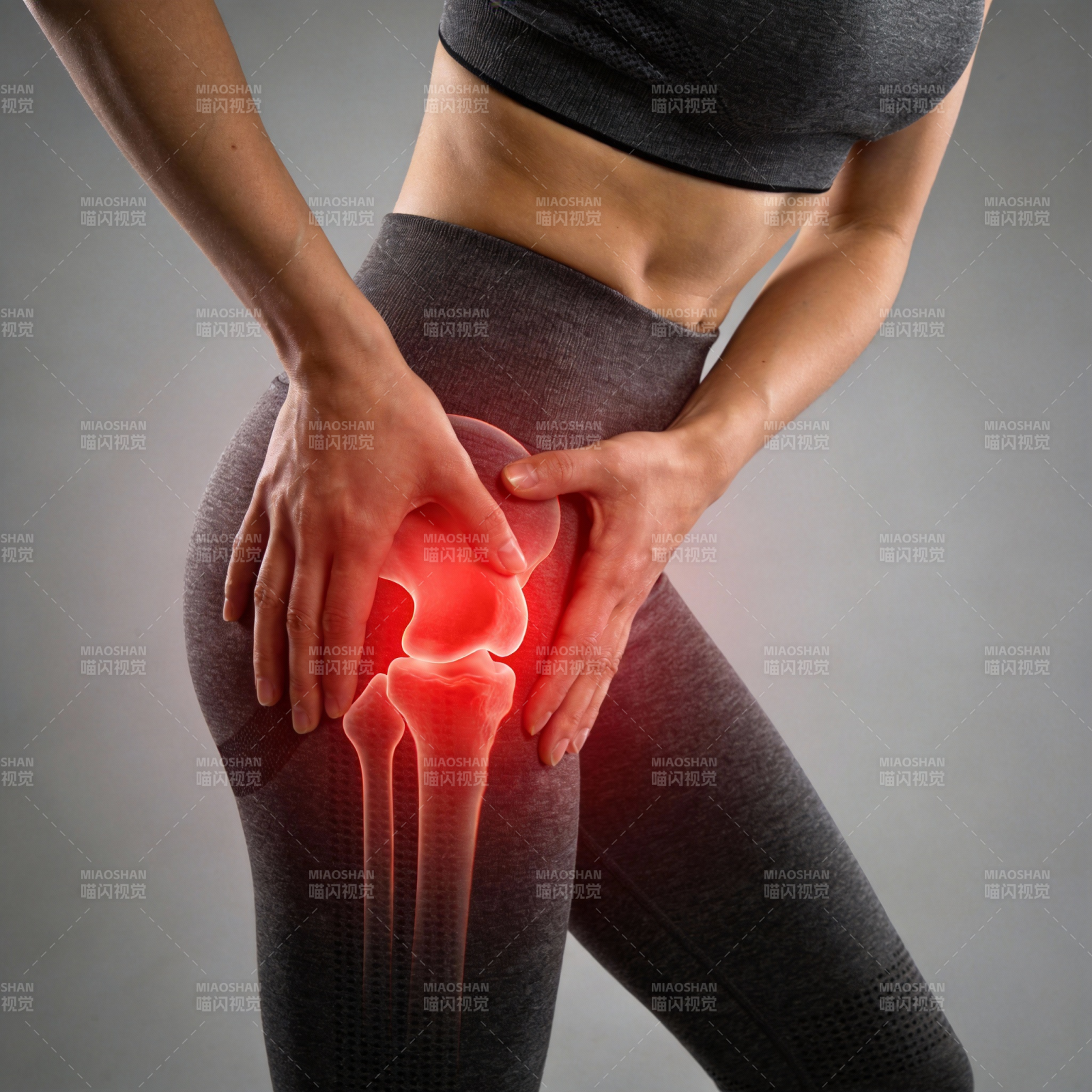 膝盖疼痛示意图图片