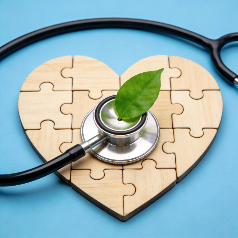 健康拼图 心叶相连图片