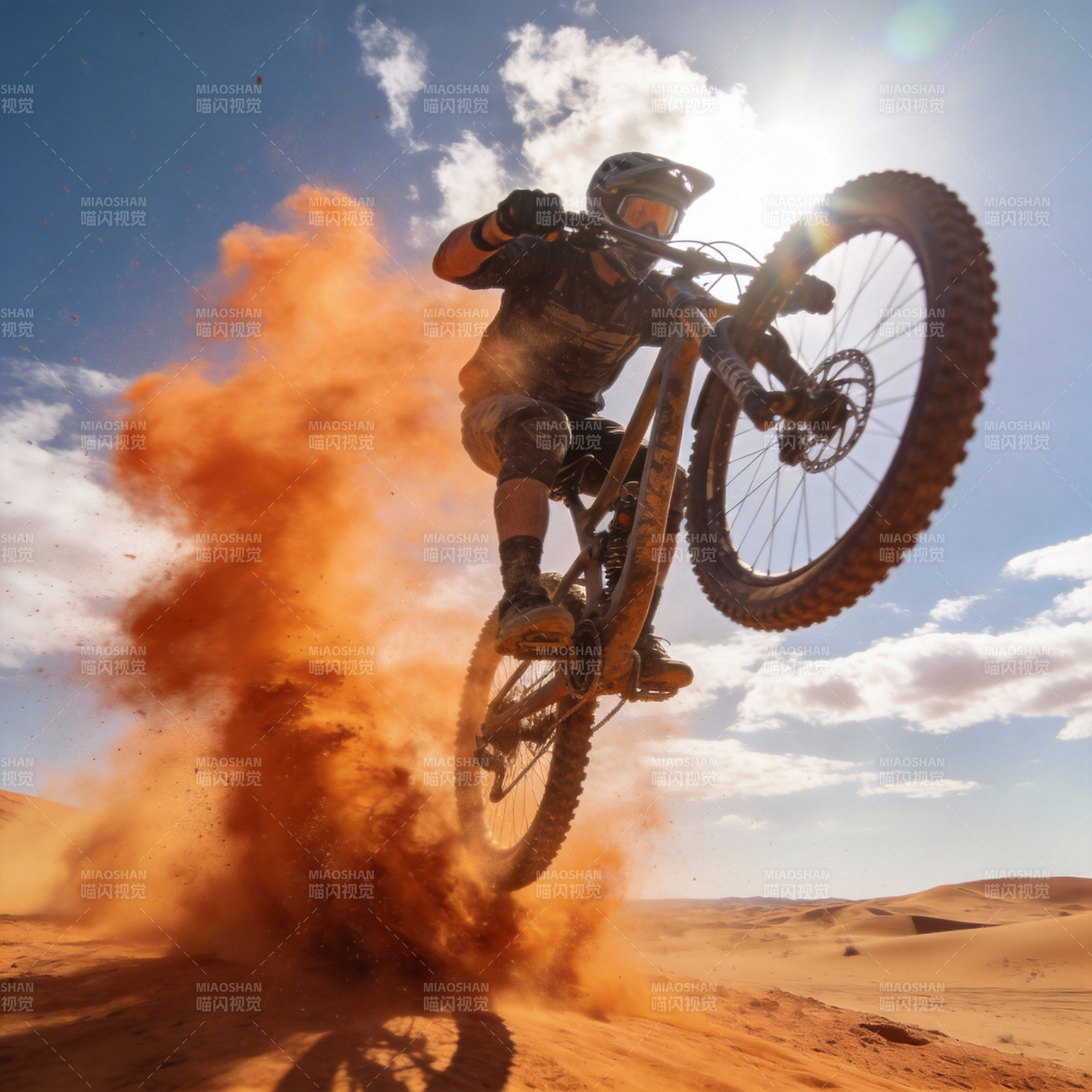 沙漠飞驰 尘土飞扬图片