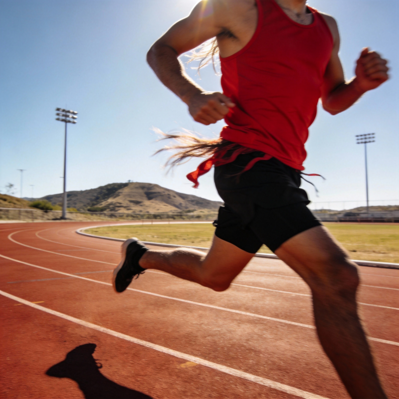 赛道上的奔跑者图片