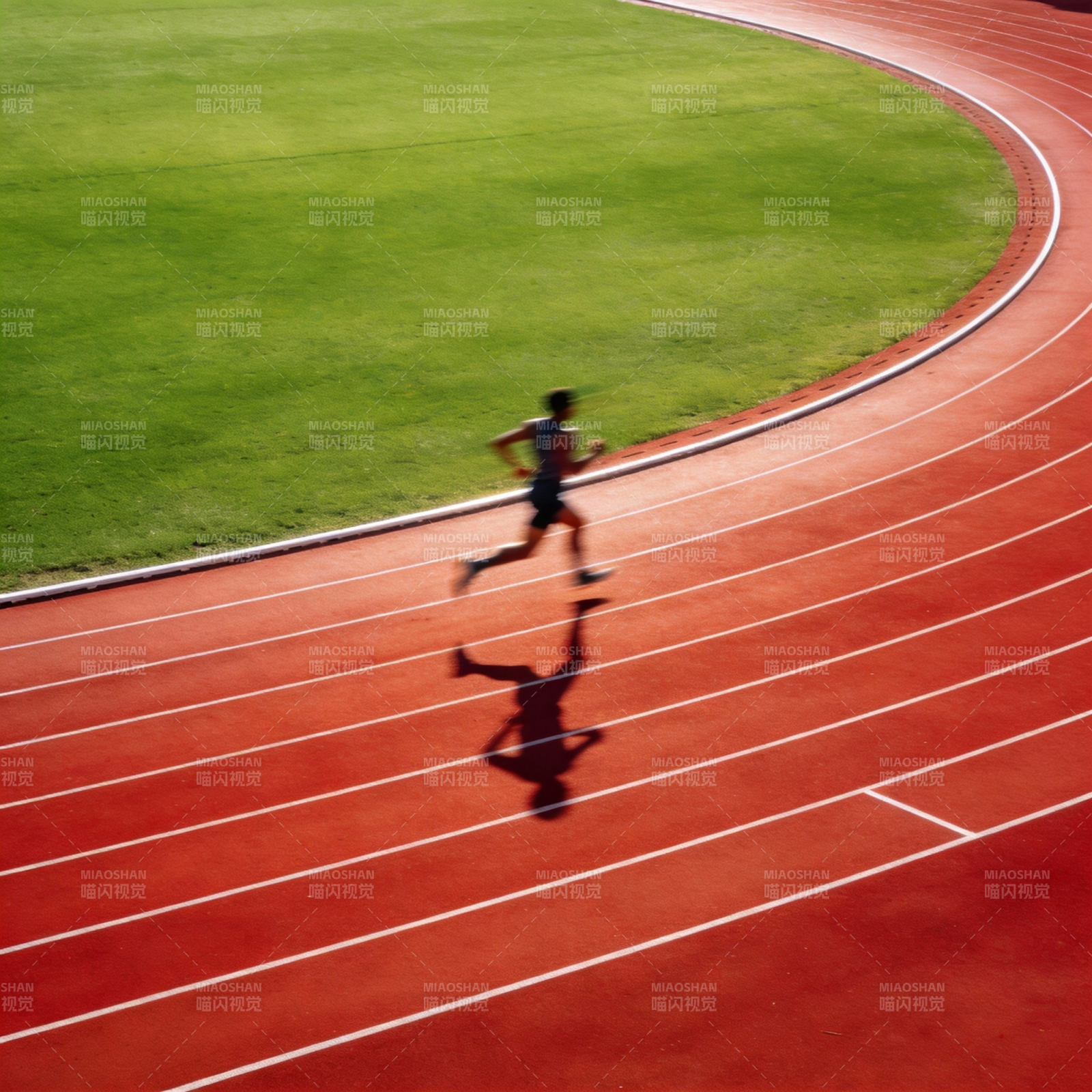 跑道上的奔跑身影图片