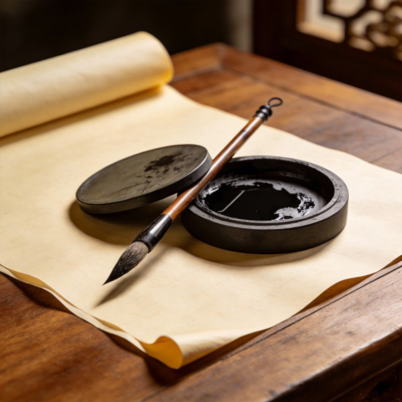 文房四宝静置图片