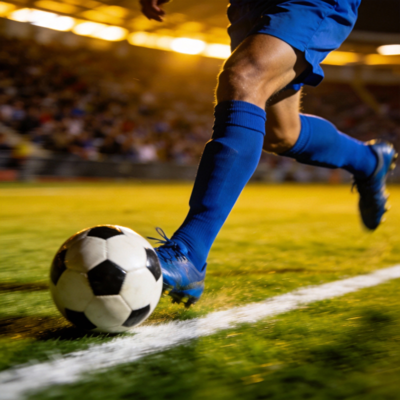 足球运动员踢球瞬间图片