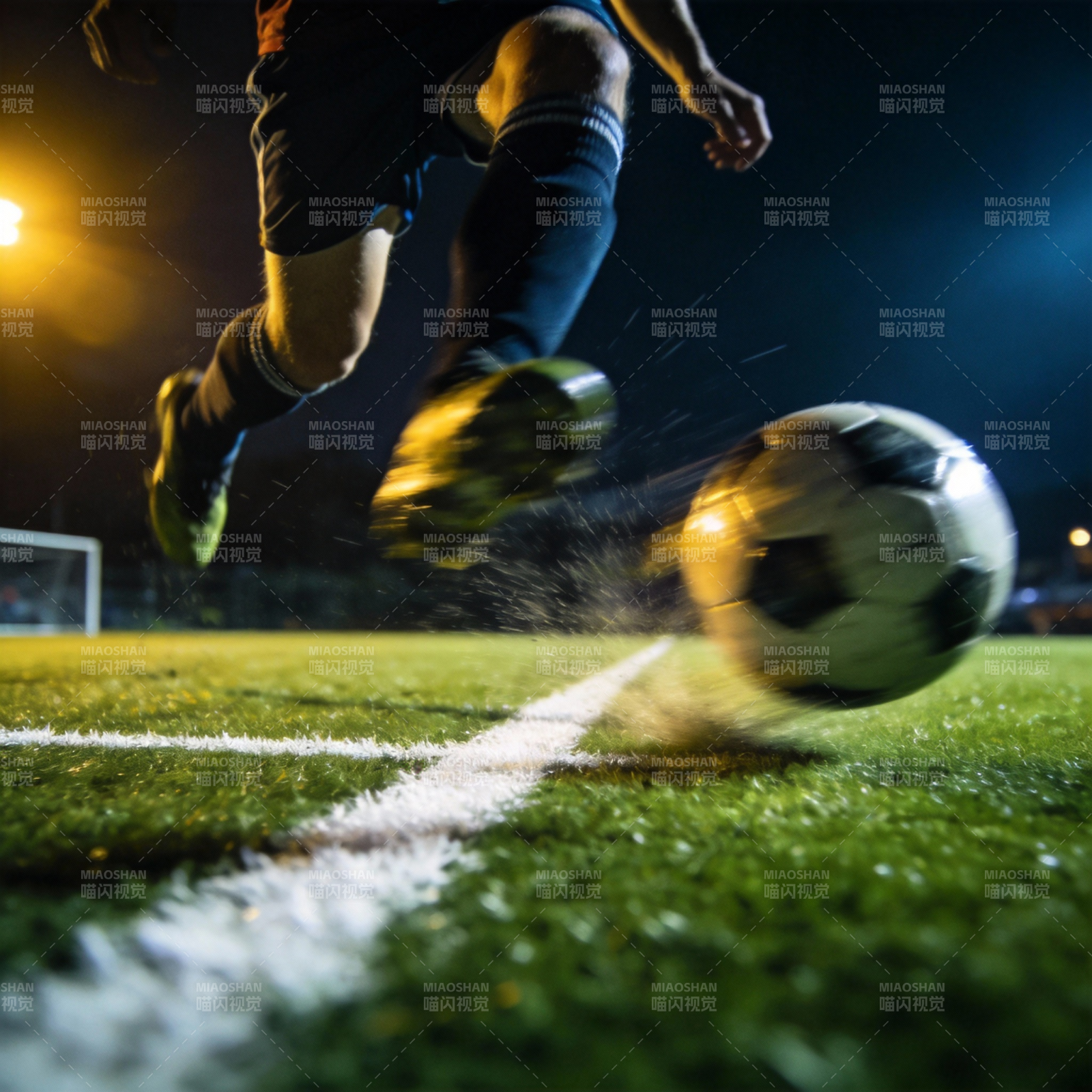 夜战足球瞬间图片