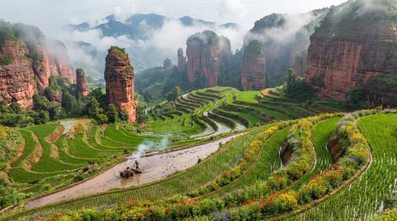 梯田云海奇景图片