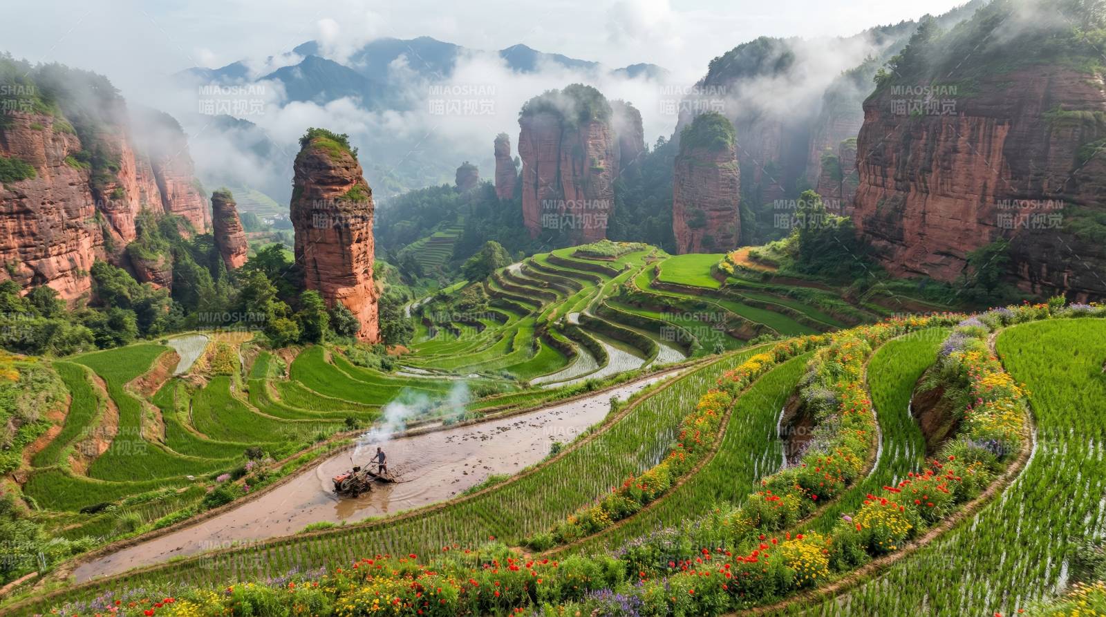 梯田云海奇景图片