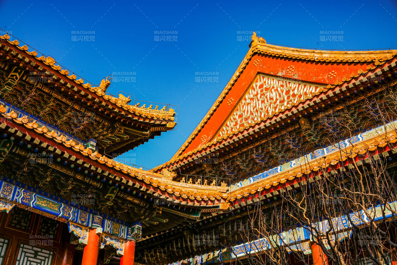 颐和园 古建筑飞檐翘角图片