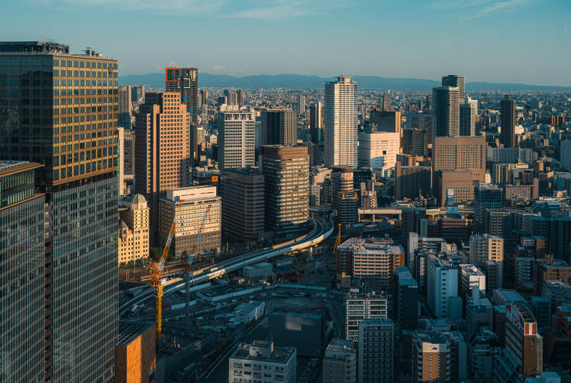 大阪梅田都市天际线图片