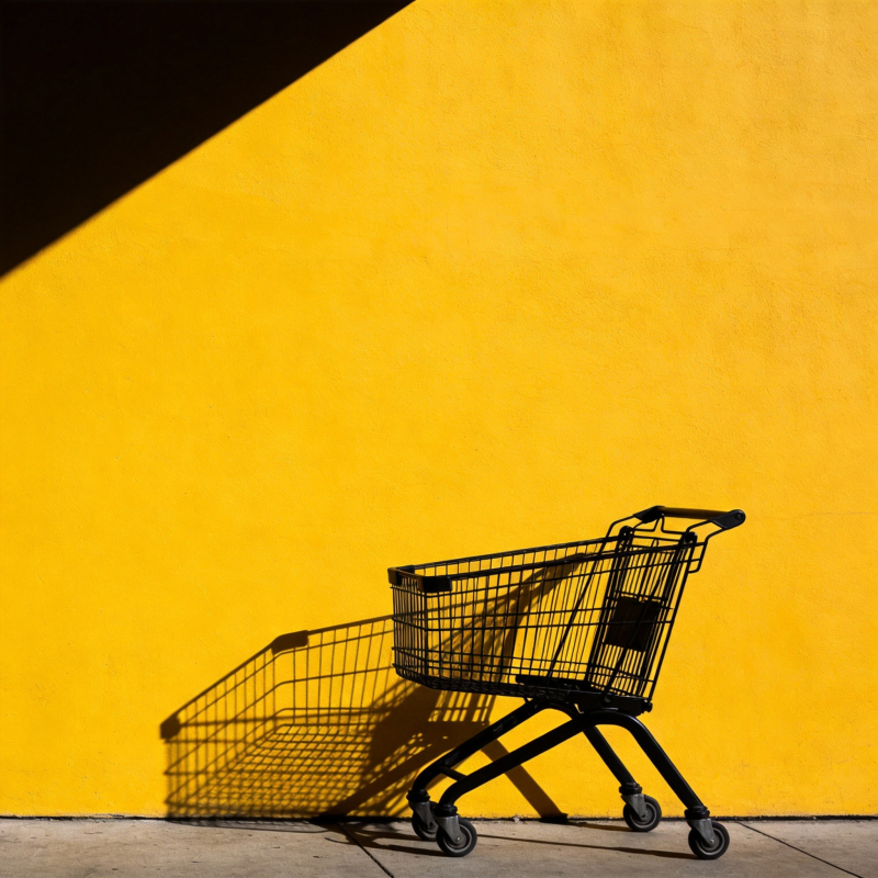 购物车与影子图片