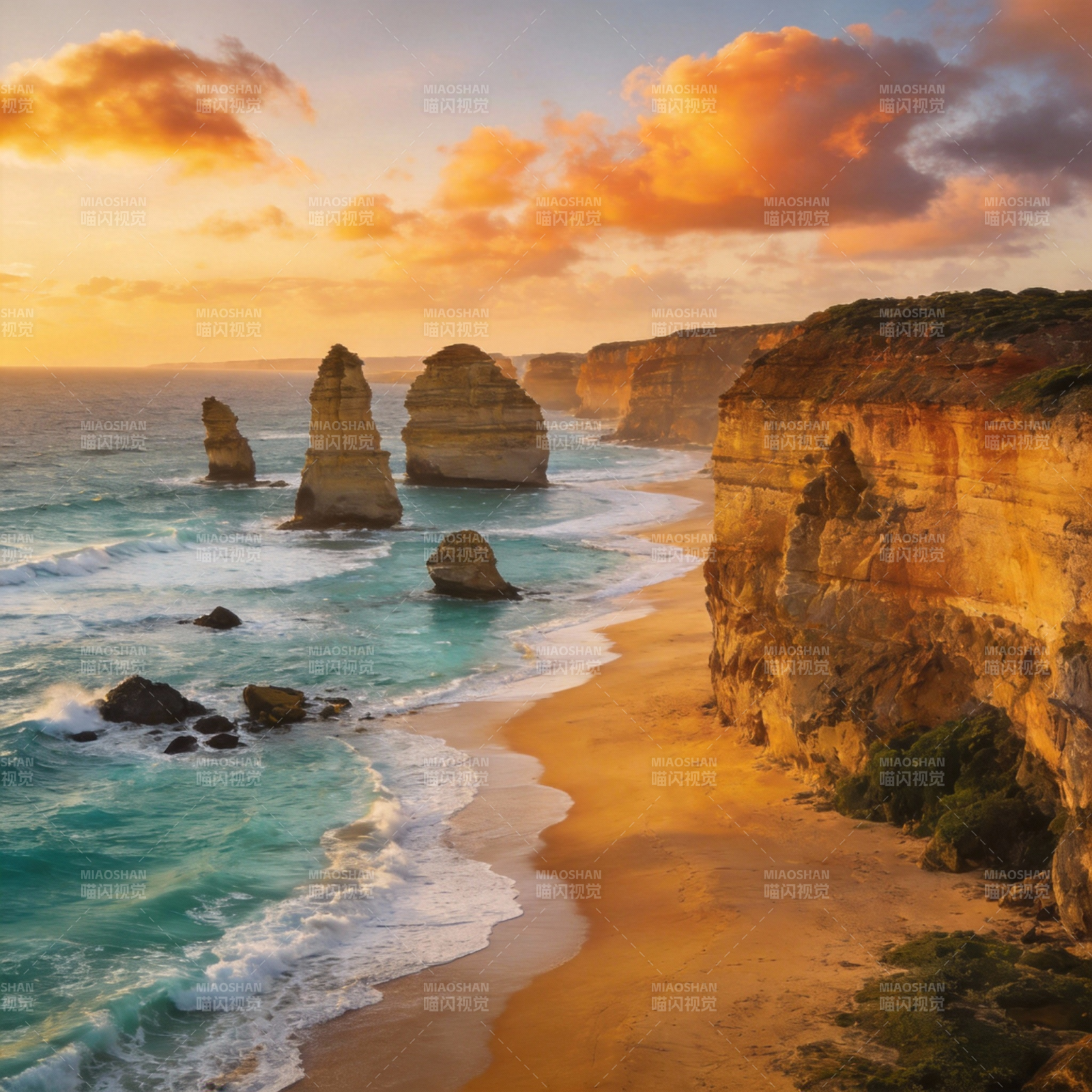 十二门徒岩日落图片