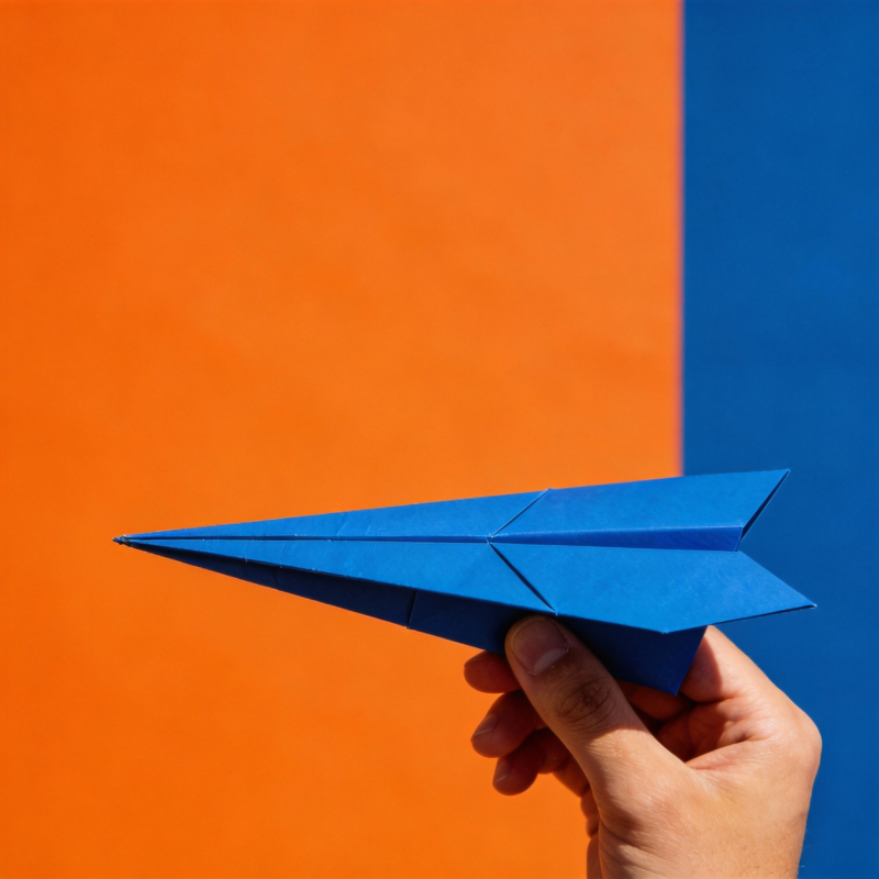 蓝色纸飞机图片