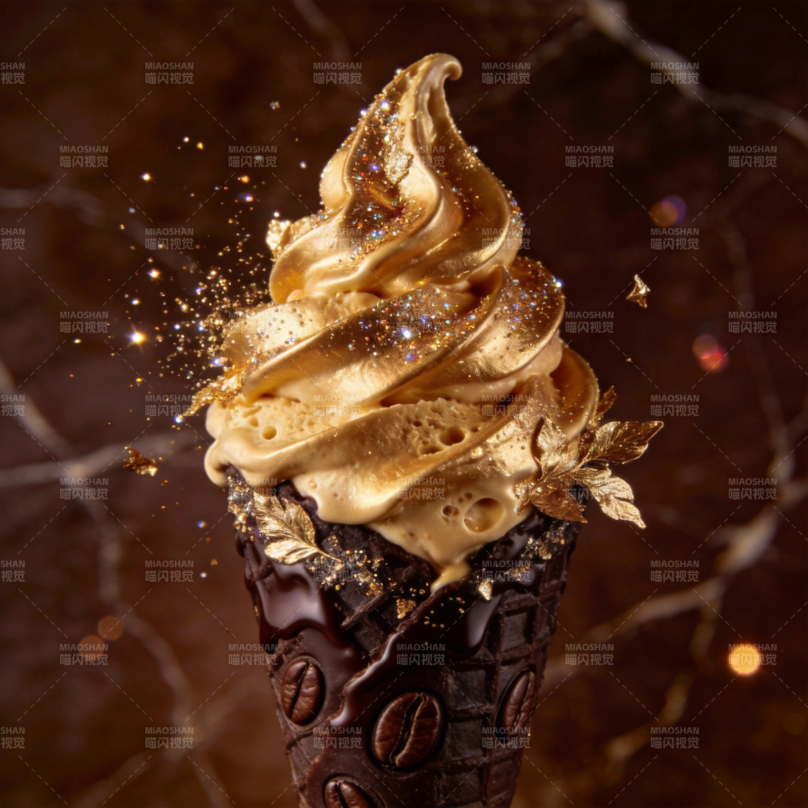 金箔冰淇淋图片