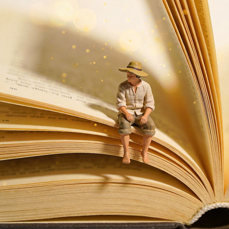 书页上的小人图片