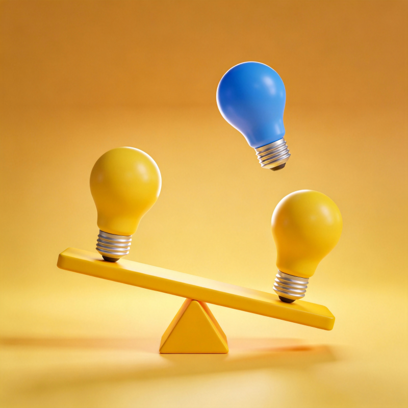 灯泡平衡创意图片