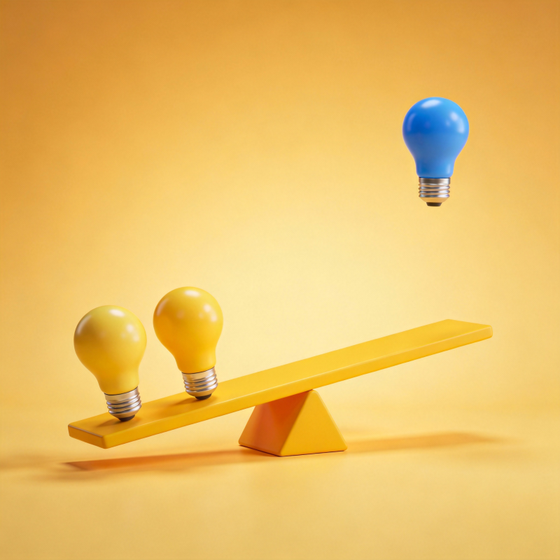 创意平衡灯泡图片