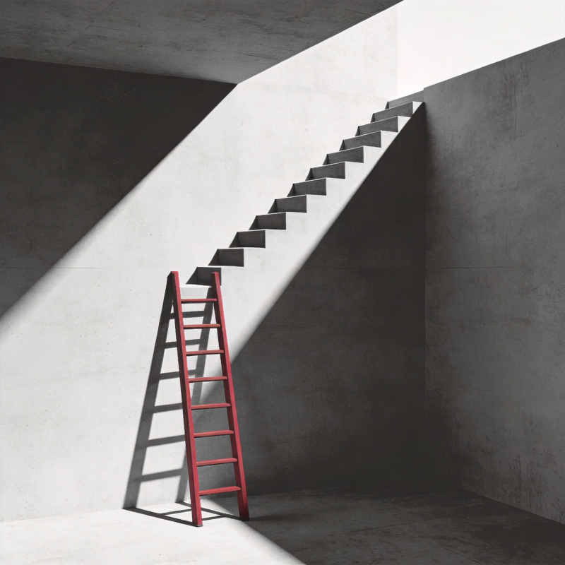 阶梯与红梯图片