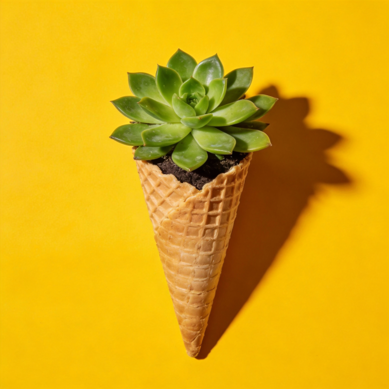 冰淇淋锥种多肉图片